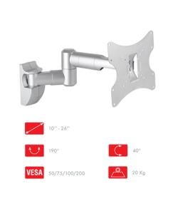 SOPORTE PARED ARTICULADO PARA PANTALLAS TFT DE 10 A 26